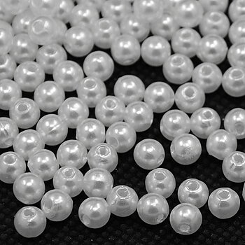 Akrylpärlor 6mm pärlvita