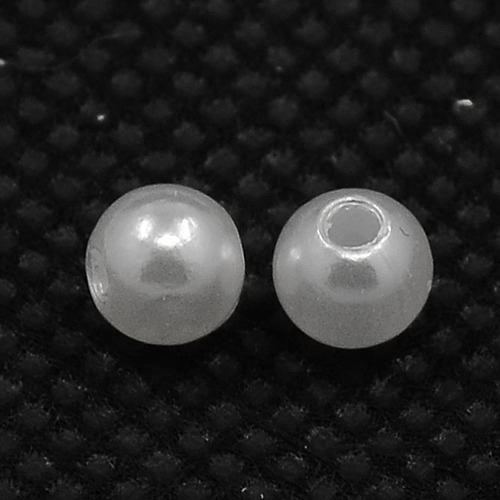 Akrylpärlor 6mm pärlvita - 2