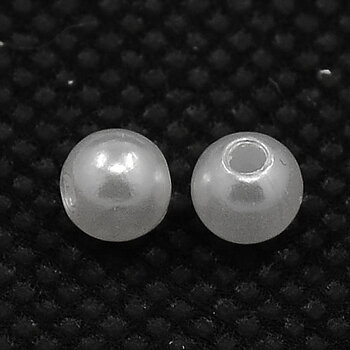 Akrylpärlor 6mm pärlvita