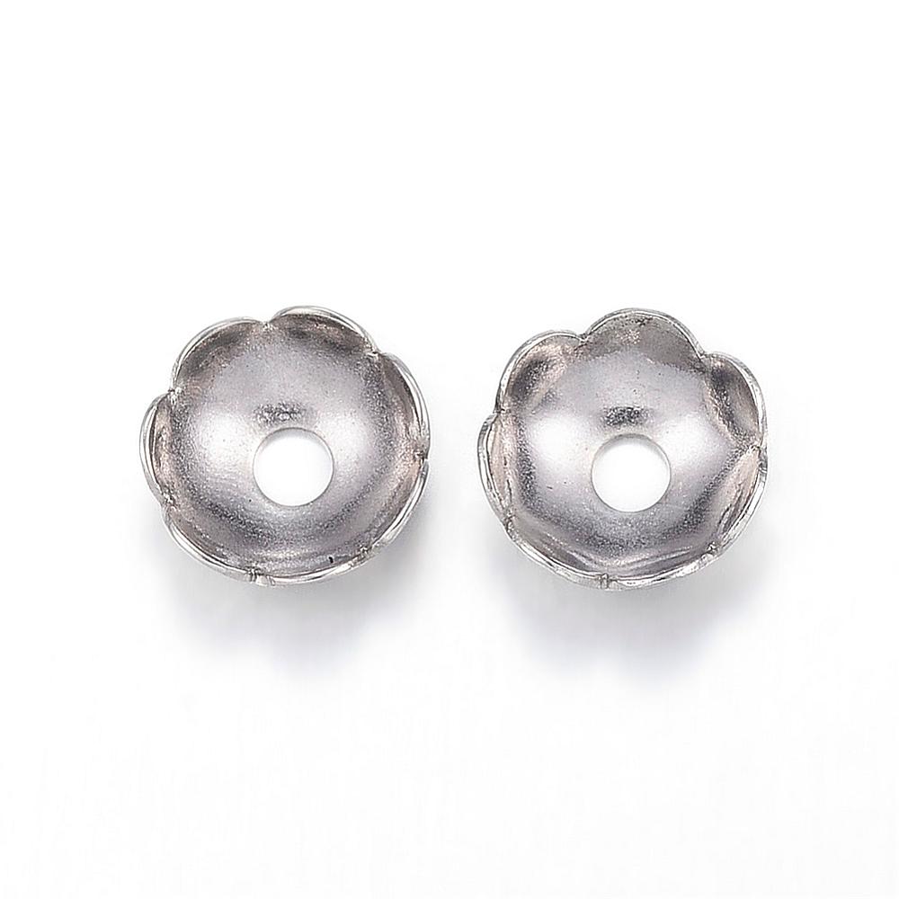 Pärlkåpa 8 mm rostfritt stål 10 st - 2