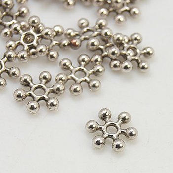 Snöflinga antiksilver 50st spacer
