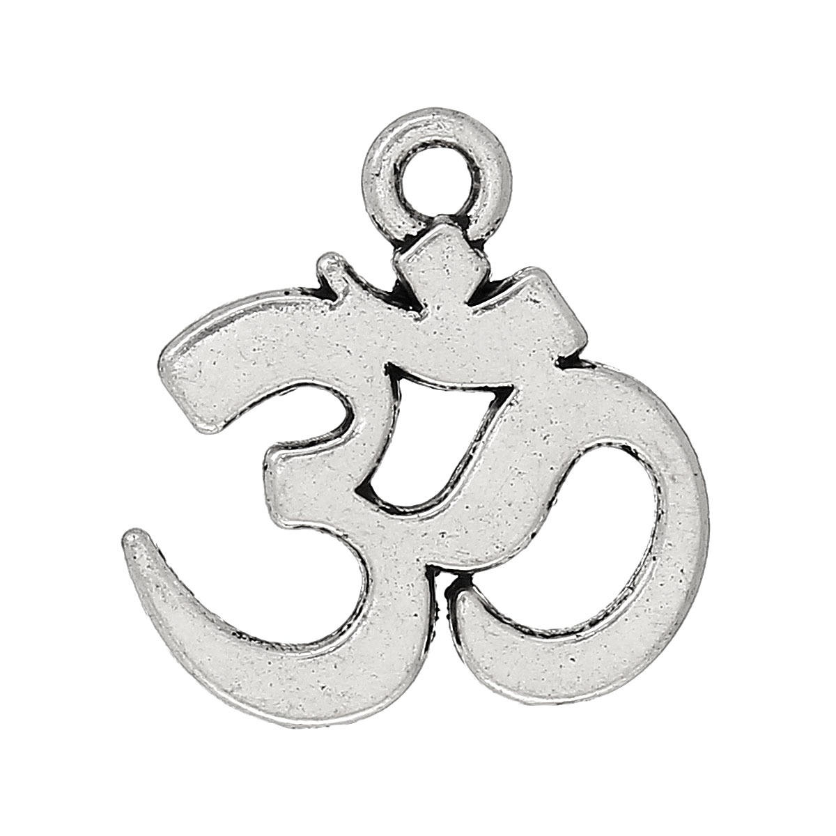 Aum-berlock 15 mm silverfärgad 10 st