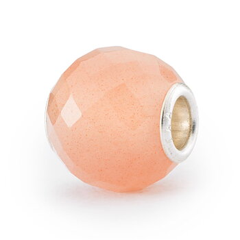 Trollbeads Round Mooonstone facetterad stenkula