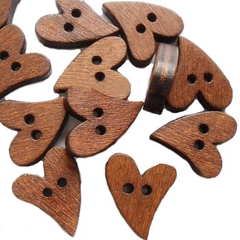 Träknapp brun 20x16 mm 5 st