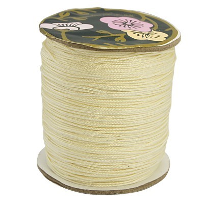 Knytsnöre 0,8 mm – krämvitt, hel rulle