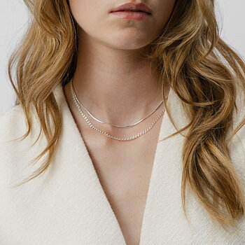 Syster P Sheer Mirror halsband silver