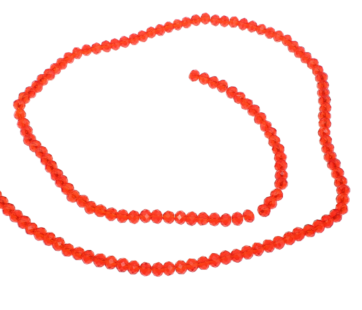 Rondell röd 4x3mm hel sträng - 2