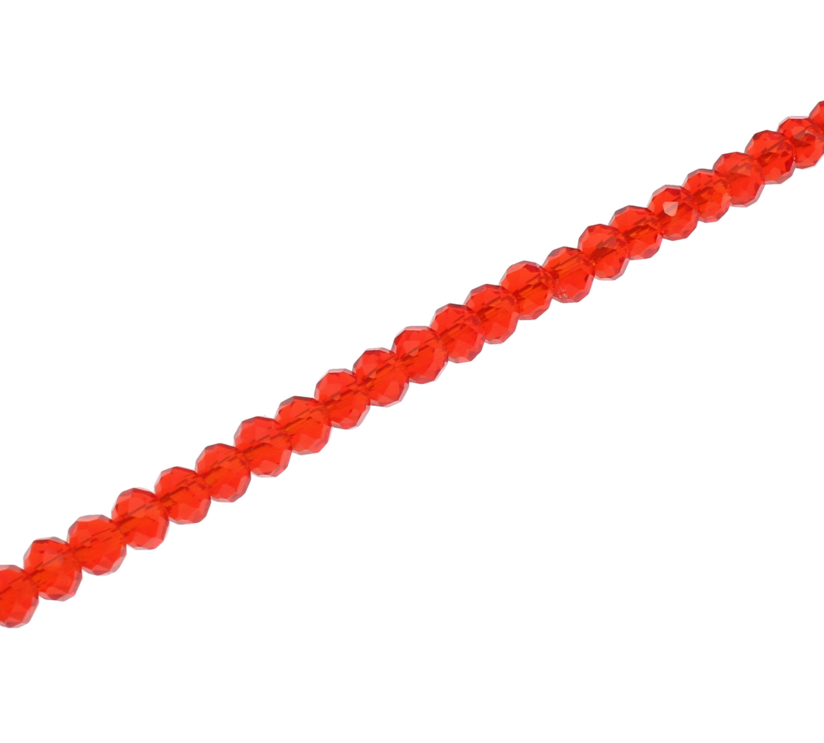 Rondell röd 4x3mm hel sträng