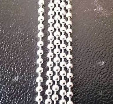 Kulkedja 2 mm ljus silverfärgat järn 2 meter - 2