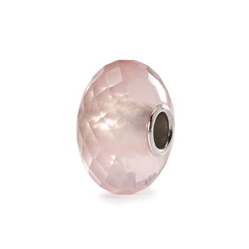 Trollbeads Rose Quartz facetterad stenkula