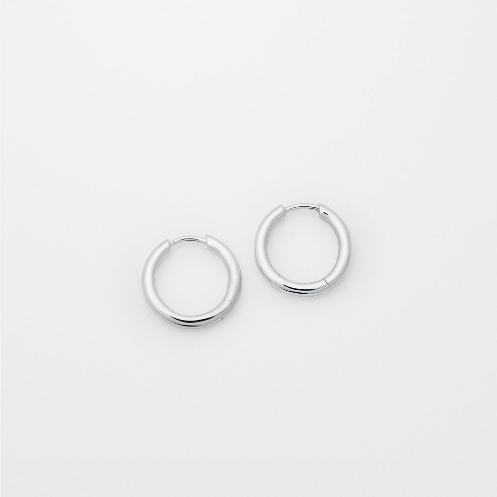 Syster P Beloved Fat Medium Hoops silver