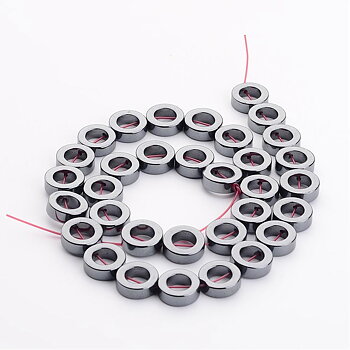 Hematit svart ringar 14mm halvädelsten