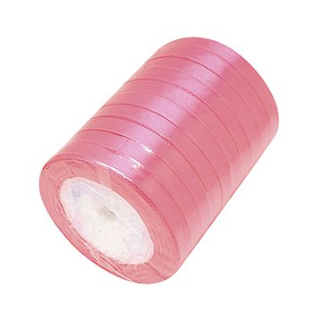 Satinband 6mm rosa hel rulle