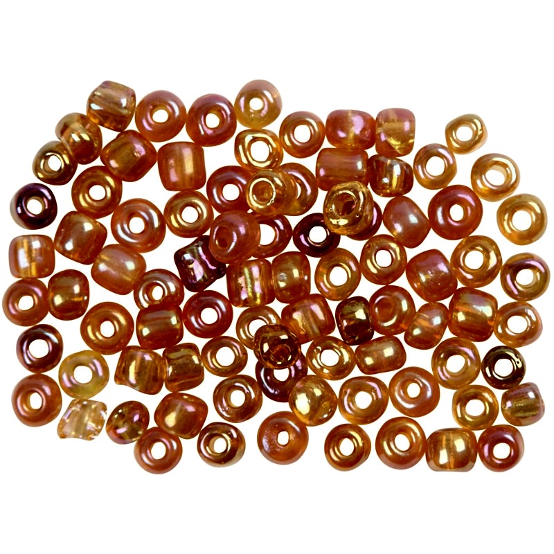 Seedbeads 6/0 mörk gul olja