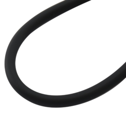 Gummislang 2mm svart ihålig 5m - 2