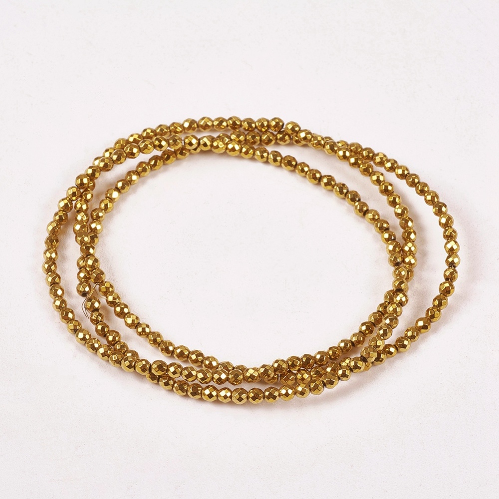 Hematit mini facetterad 2,5mm guld - 2
