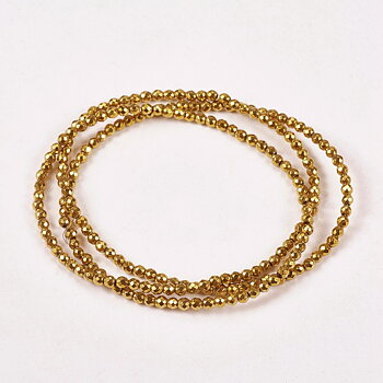 Hematit mini facetterad 2,5mm guld