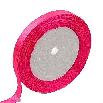 Satinband 10mm cerise hel rulle