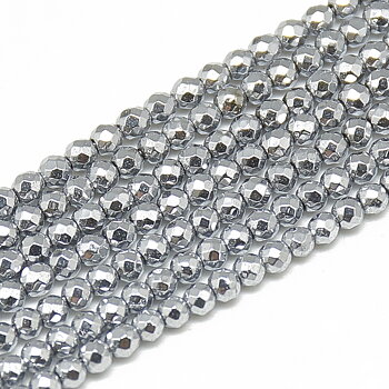Hematit mini facetterad 2mm silver
