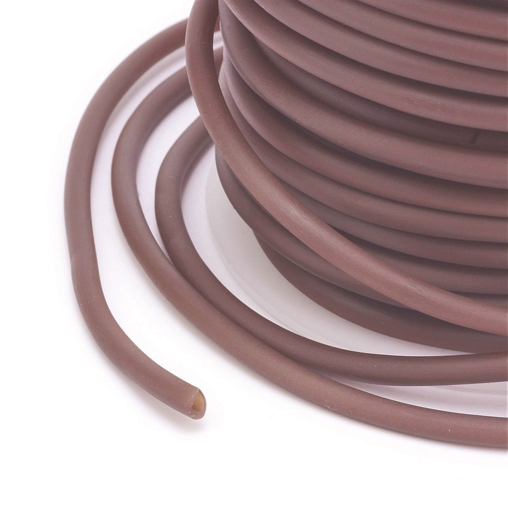 Ihålig gummislang 3 mm – brun, 3 meter - 2