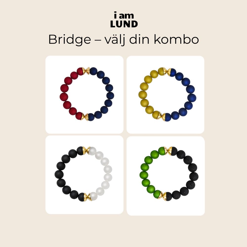 IAMLUND Bridge armband khaki/marin guld - 3
