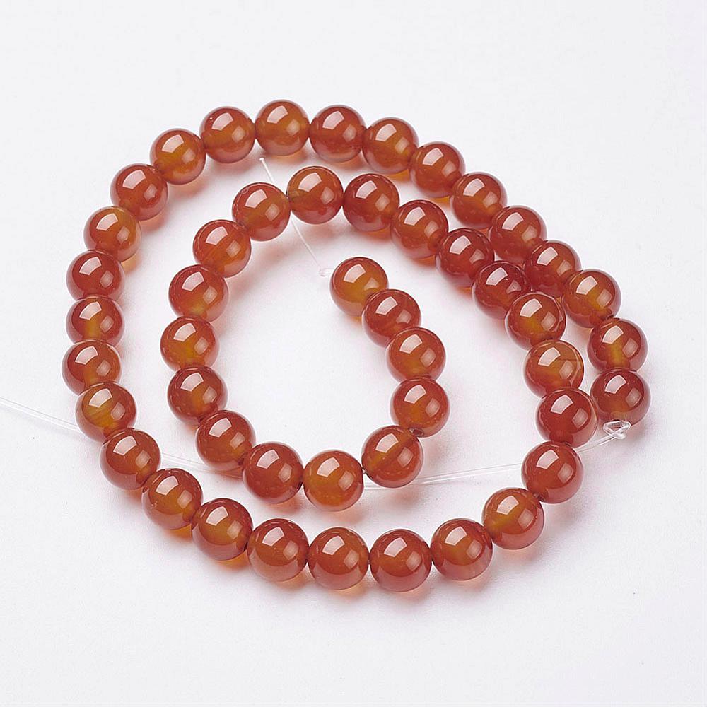 Karneol orange 6mm halvädelsten - 3