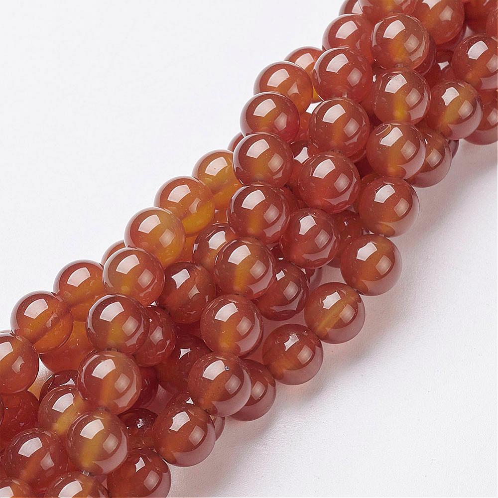 Karneol orange 6mm halvädelsten