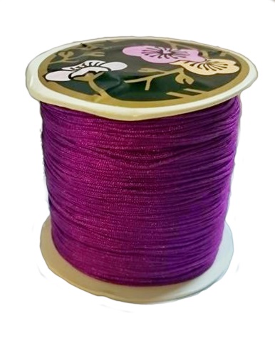 Knytsnöre 0,8 mm – lila, hel rulle