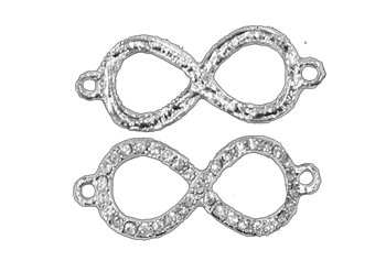 Mellandel strass eternity connector silver