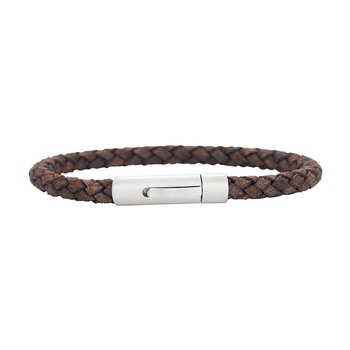Son of Noa armband rund flätat gråbrun