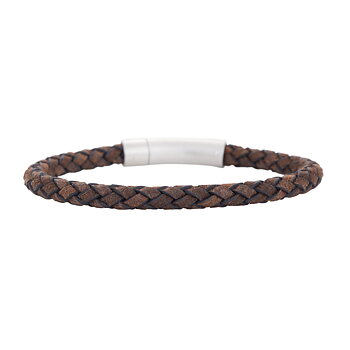 Son of Noa armband rund flätat gråbrun