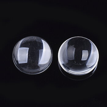 25mm cabochon rund i glas storpack