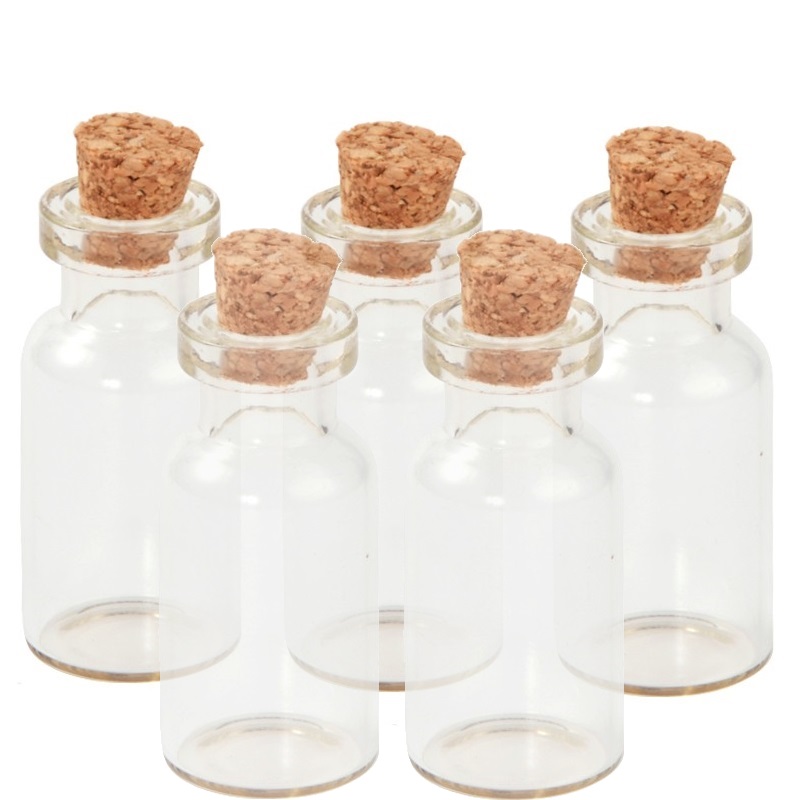Glasburkar med kork 23 mm – 5 st - 4