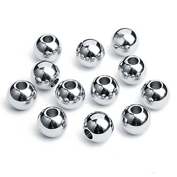 Kula rostfritt stål  6mm 20st metallpärla
