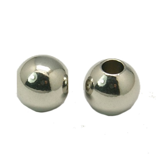 Kula rostfritt stål  6mm 20st metallpärla - 2