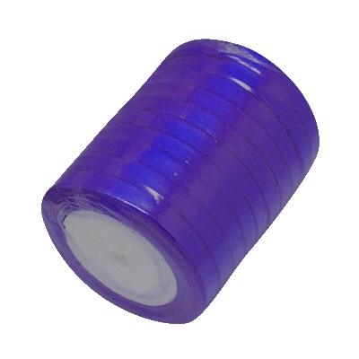 Satinband 6mm kornblå hel rulle - 3