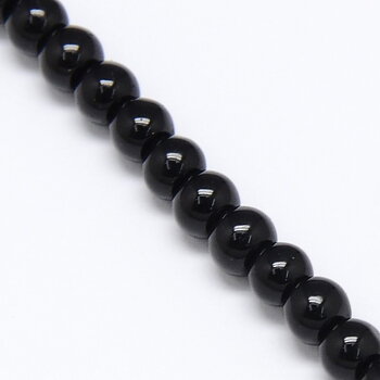 Glaspärlor opak 4mm svart