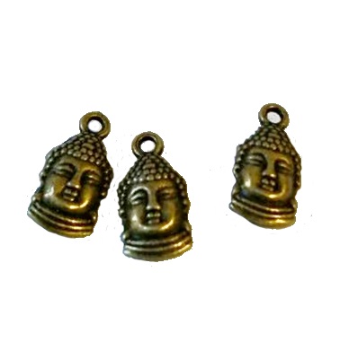 Buddha berlock bronsfärg 3D – 10 st