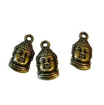 Buddha berlock bronsfärg 3D – 10 st