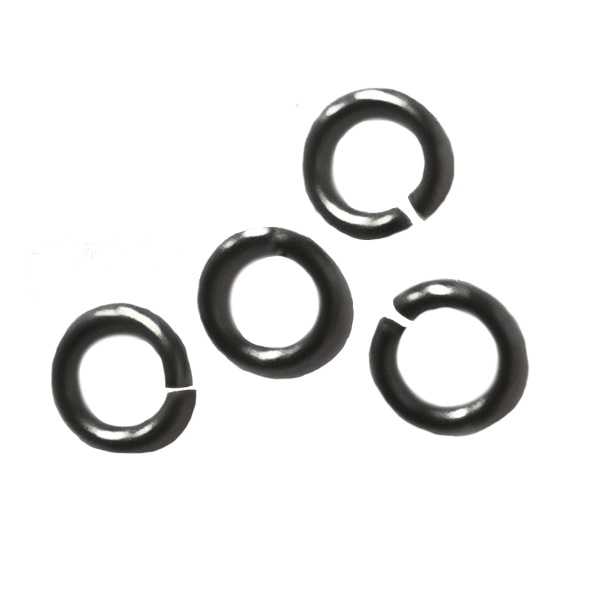 Öppen motring 4 mm svartoxiderad mässing 500-pack