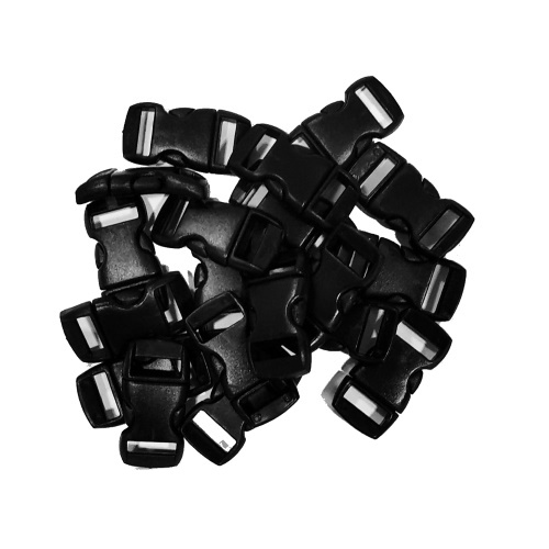 Snäpplås svart till paracord 20st