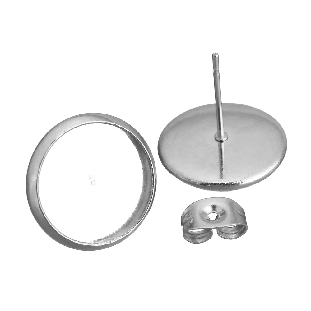 Örstickare med rund infattning 8 mm rostfritt stål 10 st - 2