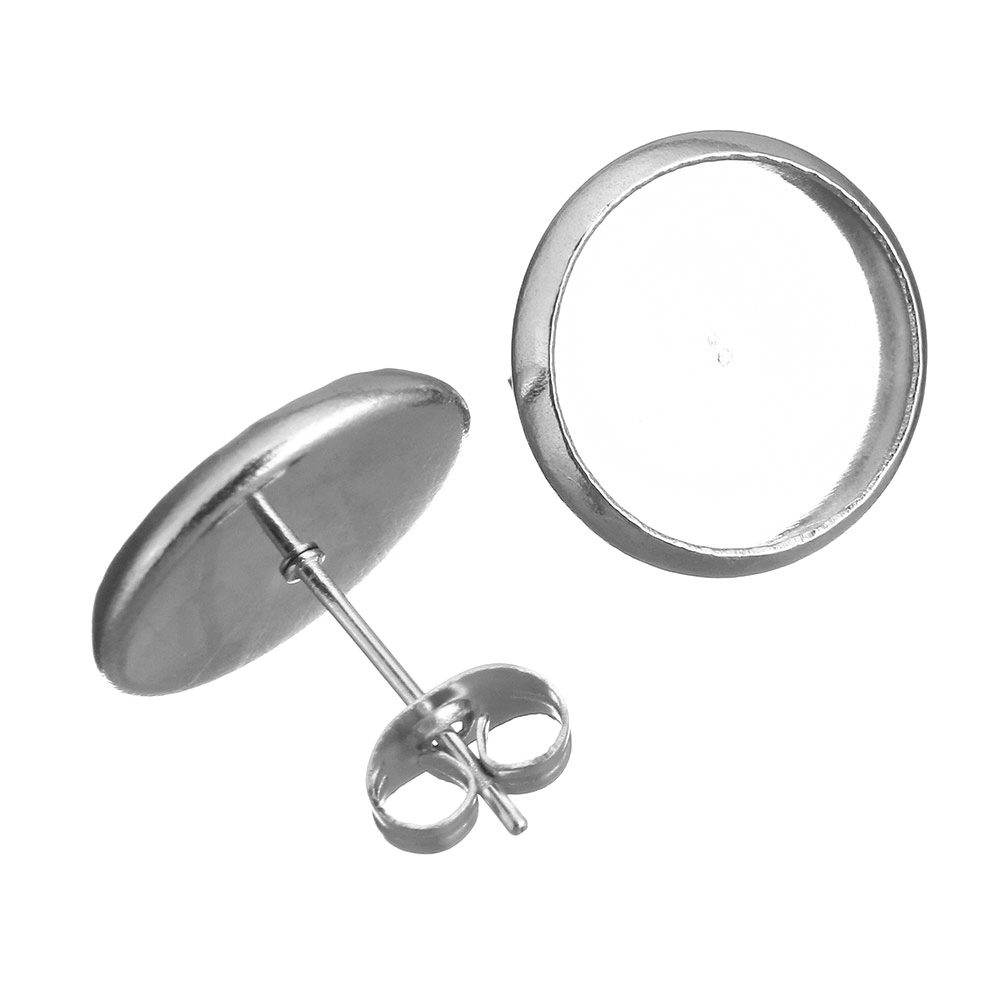 Örstickare med rund infattning 8 mm rostfritt stål 10 st - 3