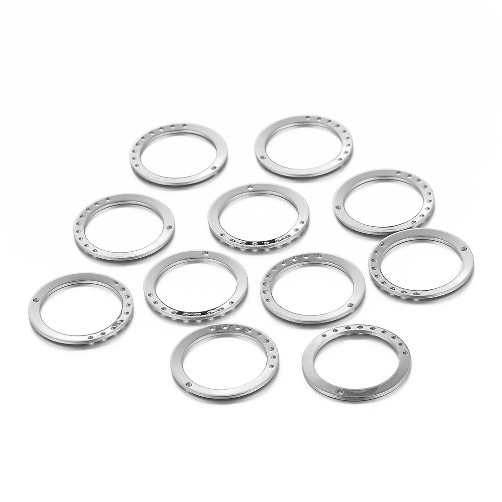 Cirkel med hål connector silver