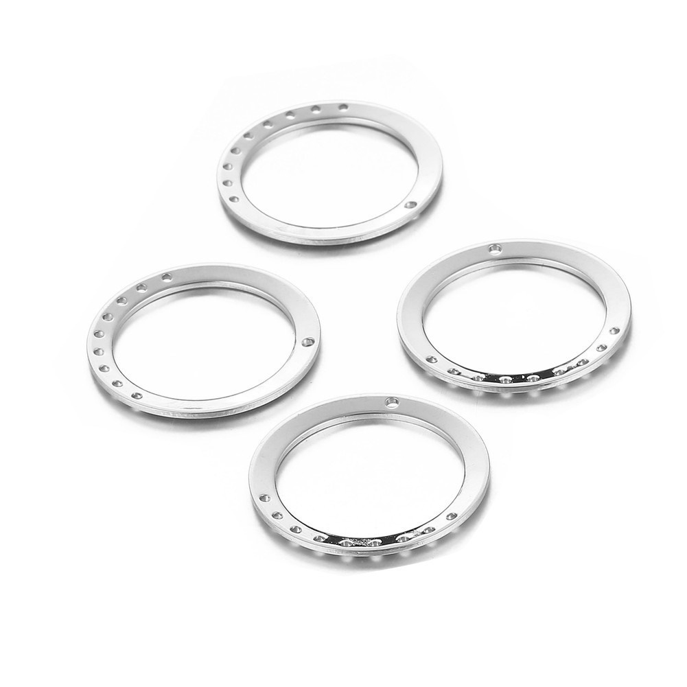 Cirkel med hål connector silver - 3