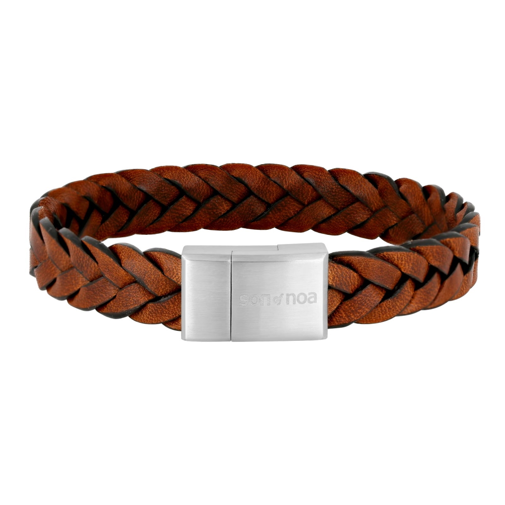 Son of Noa armband flätat matt brunt - 2