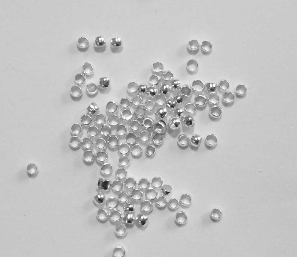 Klämpärlor silverfärgade - 2