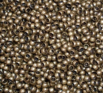 Klämpärlor 2 mm bronsfärgade ca 150 st
