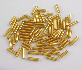 Glasstavar silverfoil guld