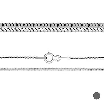 Flexibel ormlänkskedja 45 cm silver